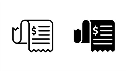 Invoice line icon set. Payment and bill invoice. Order symbol concept. vector illustration on white background