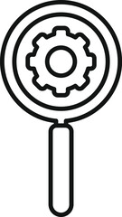 Poster - Seo magnifier icon outline vector. Content website. Chart platform