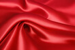 Abstrakter Hintergrund, roter Satinhintergrund, roter Luxusstoffhintergrund. roter Seidenhintergrund.