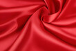 Abstrakter Hintergrund, roter Satinhintergrund, roter Luxusstoffhintergrund. roter Seidenhintergrund.