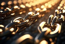 Shinny Gold Metal Chains Background