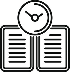 Poster - Work late document icon outline vector. Active fast sleepy. Tired stress