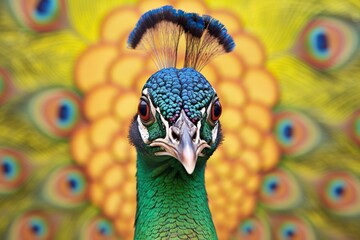 Sticker - close up of peacock