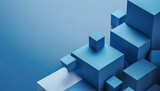 3d blue geometric background design with cubes