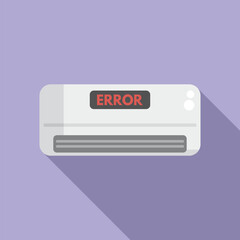 Poster - air conditioner error icon flat vector. service clean. job worker at home