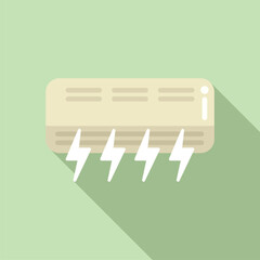 Poster - bolt energy unit icon flat vector. work cooling. setup warmth climate