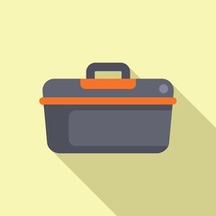 Poster - new tool box icon flat vector. service air conditioner. home work job
