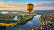 hot air balloon over cappadocia the loire valley floats gently over France's Loire Valley