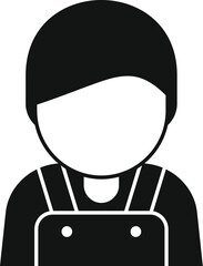 Poster - man repair air conditioner icon simple vector. work service. fix broken device