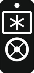 Poster - conditioner remote control icon simple vector. device unit help. system climate