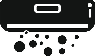 Poster - control unit conditioner icon simple vector. fix man service. job worker