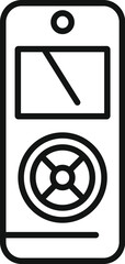 Poster - Conditioner remote control icon outline vector. Device unit help. System climate