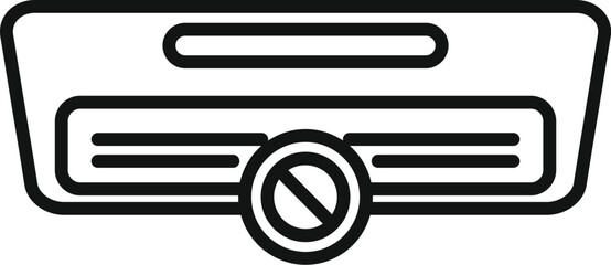 Poster - Broken air conditioner icon outline vector. Pump system. Clean filter job