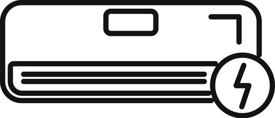 Poster - fast energy control icon outline vector. air conditioner. work fix apartment