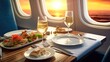 Enjoy a culinary escape high above the waves as you dine on delectable dishes aboard a private jet. With the ocean as your backdrop, framed perfectly by the jets window, youll feel like youre