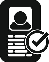 Sticker - Take new cv candidate icon simple vector. Human staff. New business online