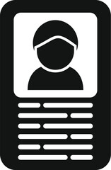 Poster - Trade new cv icon simple vector. Worker personnel. New business staff