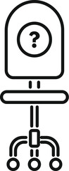 Wall Mural - Free manager chair icon outline vector. Search candidate. Staff time cv