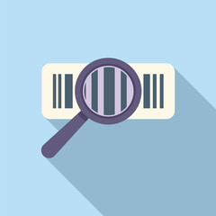 Poster - scan magnifier glass icon flat vector. ticket pay cell. bar smart cellular