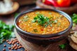 Traditional Turkish food Red lentil soup Turkish Mercimek corbasi