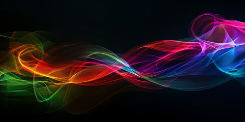 Wall Mural - Abstract silk of light waves intertwining