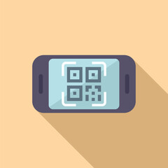 Poster - label pay scan icon flat vector. label cell. app symbol device