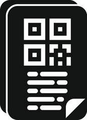 Poster - app cell paper code icon simple vector. scanner cellular. device check