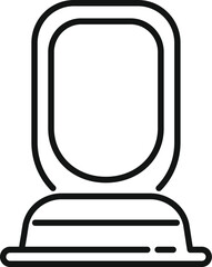 Poster - mirror bar code scanner icon outline vector. matrix bar. smart scan
