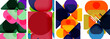 © antishock - Colorful bright geometric abstract compositions for wallpaper, business card, cover, poster, banner, brochure, header, website