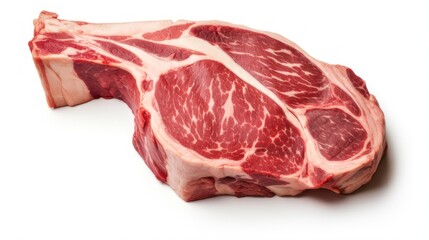 Wall Mural - Fresh red marble beef slices raw, High quality angus ribeye close up view. 
