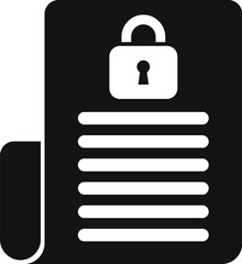 Poster - Protection data icon simple vector. Legal key process. Design access
