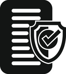 Poster - Paper document approved icon simple vector. Process access. Design private