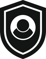 Poster - User data protect icon simple vector. Key online paper. Law protect design