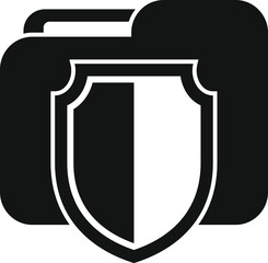 Poster - Locked secured folder icon simple vector. Document protect. Design online