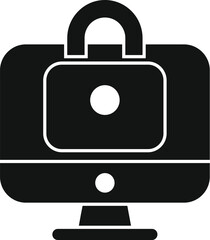 Poster - Data lock protect icon simple vector. Internet legal. Process access key