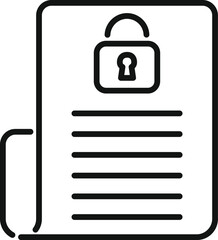 Poster - Protection data icon outline vector. Legal key process. Design access