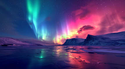 aurora over the sea