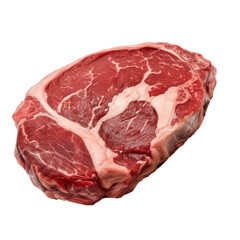 Poster - Ribeye of beef - Isolated on transparent background 