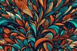 abstract seamless pattern with leaves