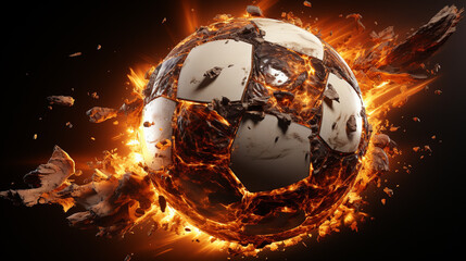 Wall Mural - burning ball