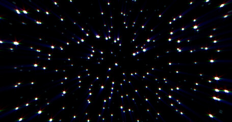 Wall Mural - Abstract cosmic background of energetic bright glowing magical stars on a dark sky background
