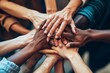 © Aisyah Faiha - group of people where multiple hands are stacked on top