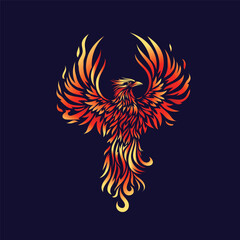 Wall Mural - phoenix fire bird illustration