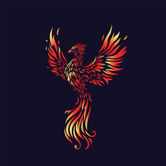 Wall Mural - phoenix fire bird illustration