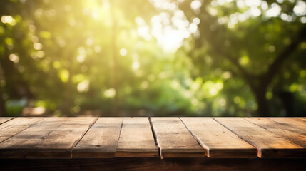 Canvas Print - Empty wooden table background