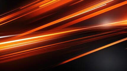 Poster - minimal orange lines abstract futuristic tech banner