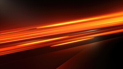 Poster - minimal orange lines abstract futuristic tech banner