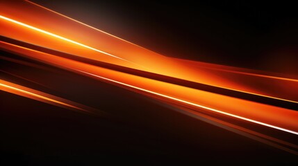 Poster - minimal orange lines abstract futuristic tech banner