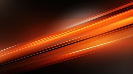 Poster - minimal orange lines abstract futuristic tech banner