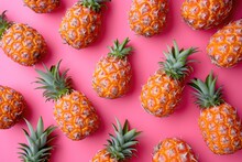 Tropical Fruit Pineapple Pale Soft Color Background